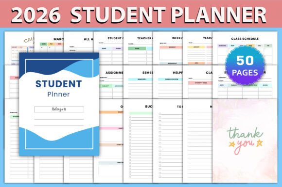 2026 Student Planner Canva Template: Your All-in-One Tool for Academic and Personal Success