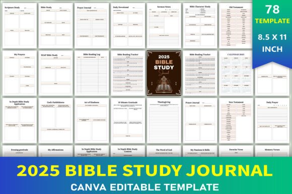 Editable 2025 Bible Study Journal
