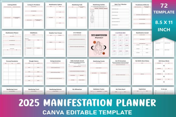 Editable 2025 Manifestation Planner: A Comprehensive Guide for Goal Setting and Personal Growth