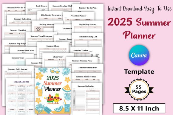 Editable 2025 Summer Planner