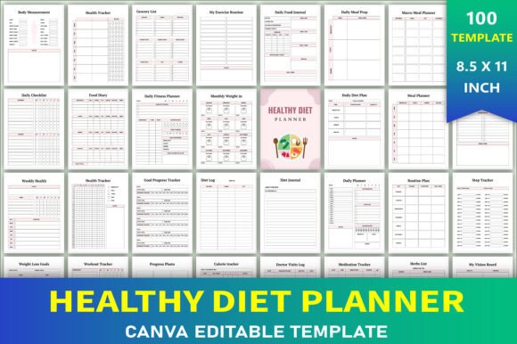 Editable Healthy Diet Planner: Your Personalized Guide to Better Eating