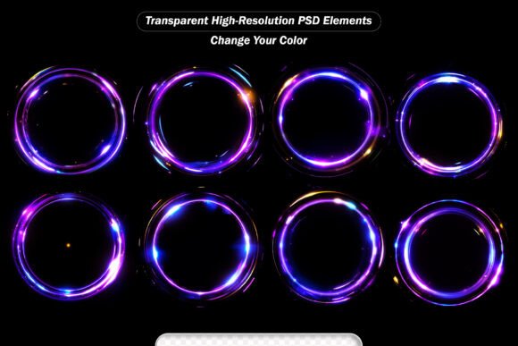 Enhance Your Designs with PSD Ring Background with Luminous Swirli