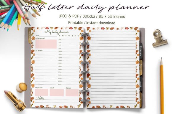 Half Letter Daily Planner Writing Pages: A Strategic Tool for Productivity and Creativity