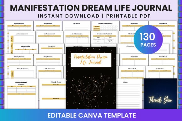 Manifestation Dream Life Journal Canva: A Comprehensive Tool for Personal and Professional Growth