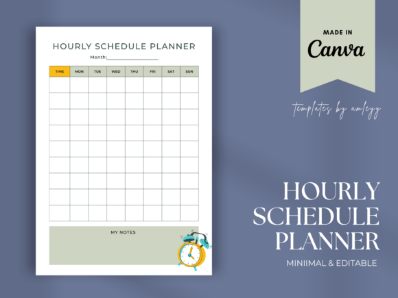 Master Your Day with Hourly Schedule Planner Template Canva