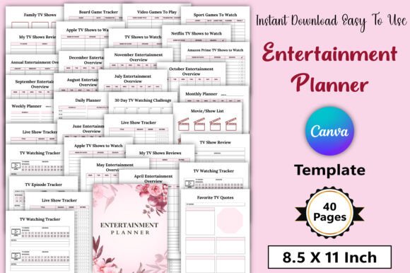 Master Your Entertainment Schedule with the Editable Entertainment Planner