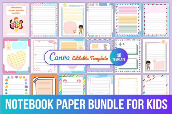 Notebook Paper Bundle for Kids