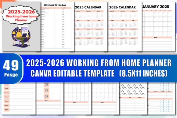 The Ultimate 2025-2026 Working from Home Planner: A Must-Have Tool for Modern Professionals