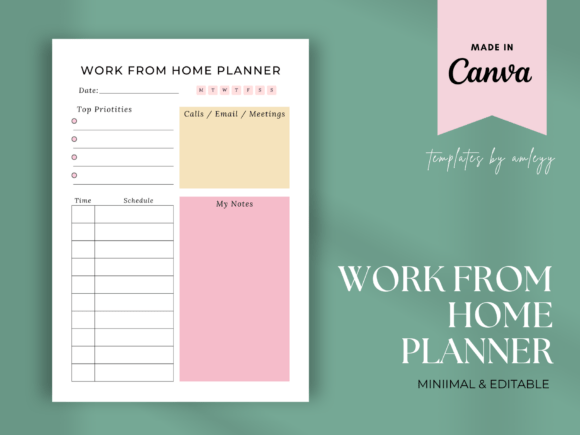 Work From Home Planner Canva Template: Boost Your Productivity and Stay Organized